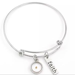 Faith as a mustard seed Bangle Bracelet Christian